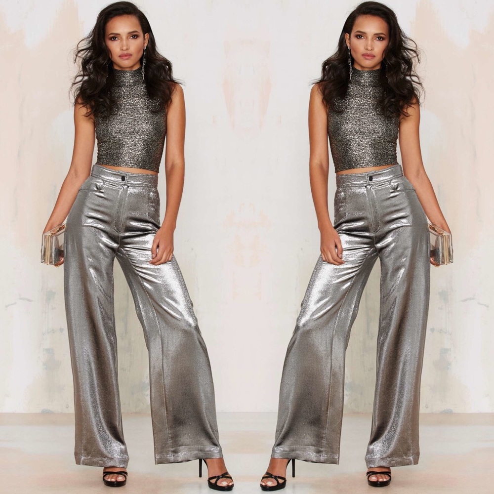 Silver Nasty Gal Top - Picture 2 of 7